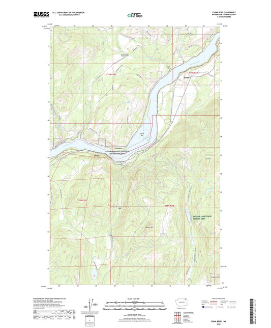 China Bend Washington US Topo Map Image