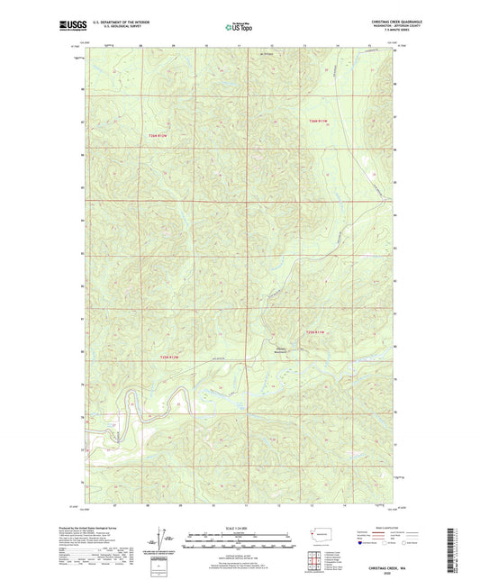 Christmas Creek Washington US Topo Map Image