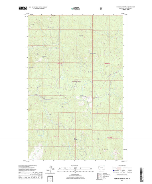 Churchill Mountain Washington US Topo Map Image