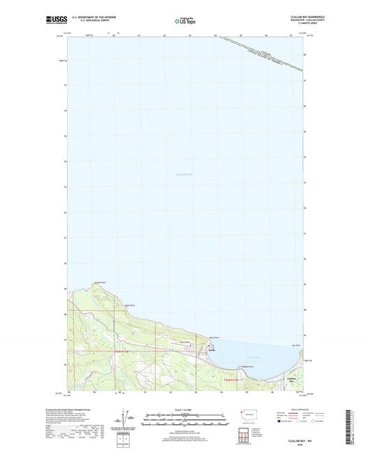 Clallam Bay Washington US Topo Map Image