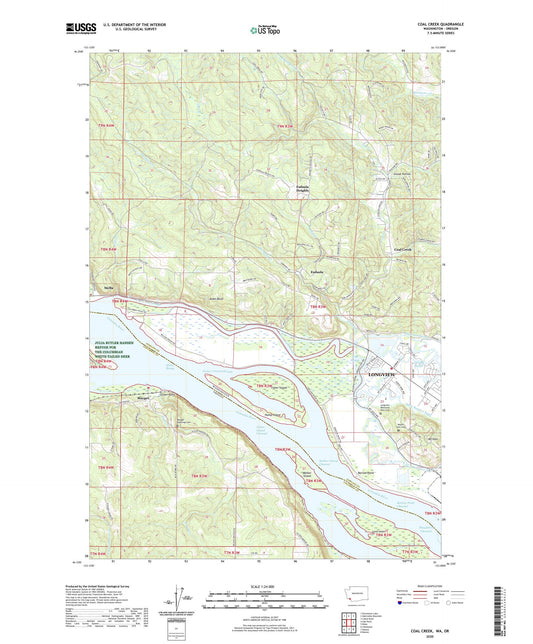 Coal Creek Washington US Topo Map Image