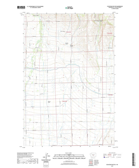 Colockum Pass SW Washington US Topo Map Image