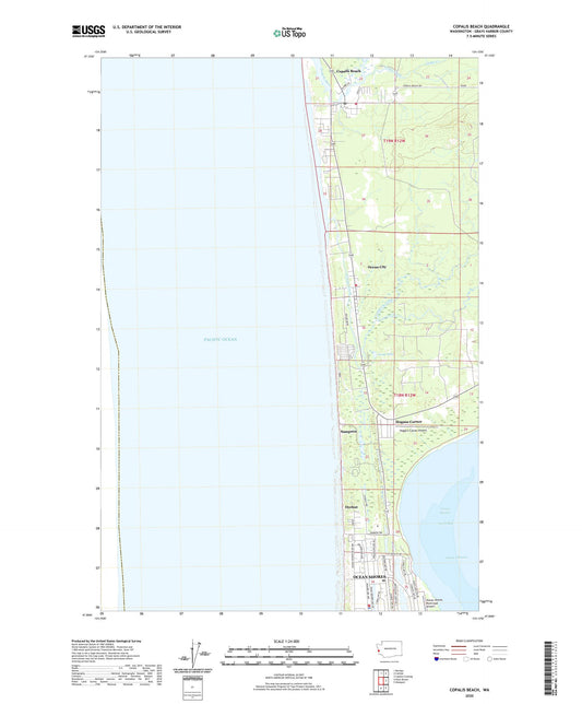 Copalis Beach Washington US Topo Map Image