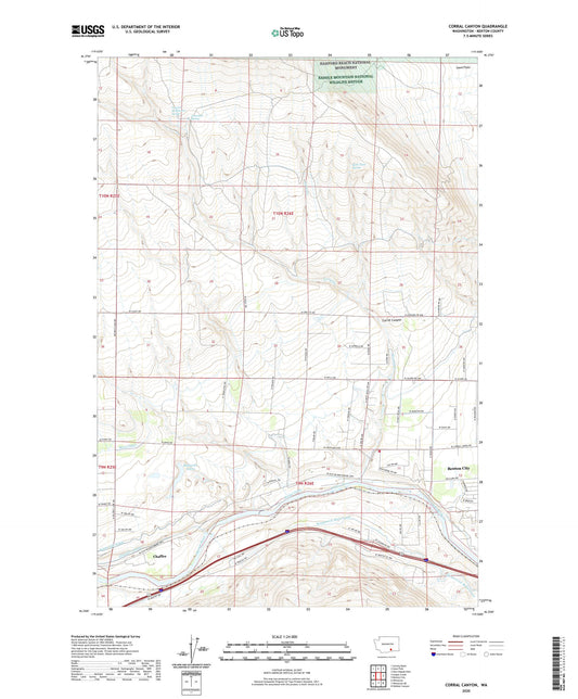 Corral Canyon Washington US Topo Map Image