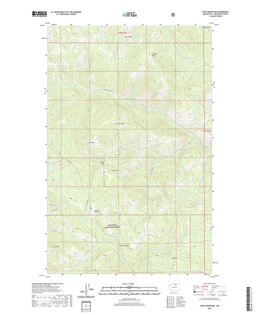 Coxit Mountain Washington US Topo Map Image
