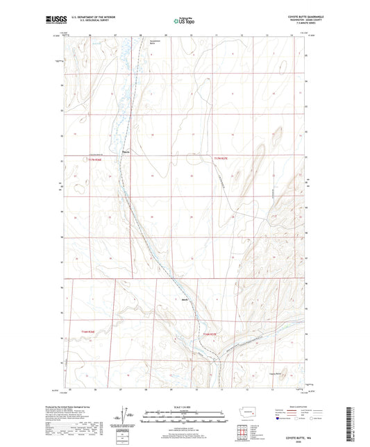 Coyote Butte Washington US Topo Map Image