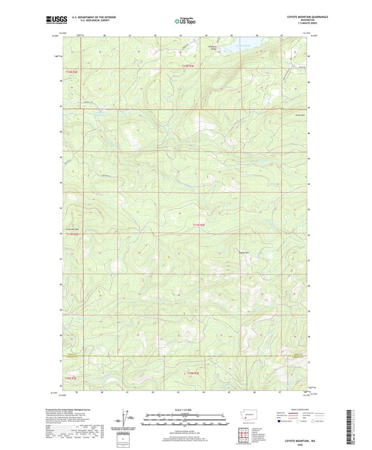 Coyote Mountain Washington US Topo Map Image