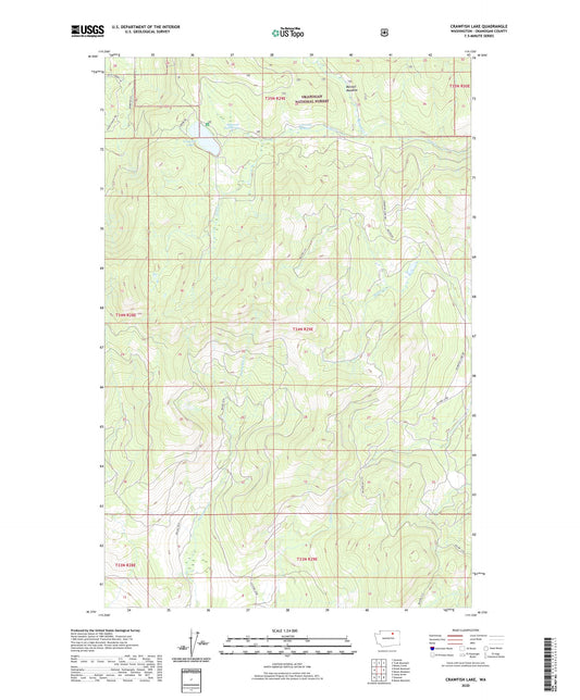 Crawfish Lake Washington US Topo Map Image