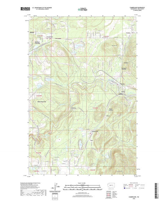 Cumberland Washington US Topo Map Image