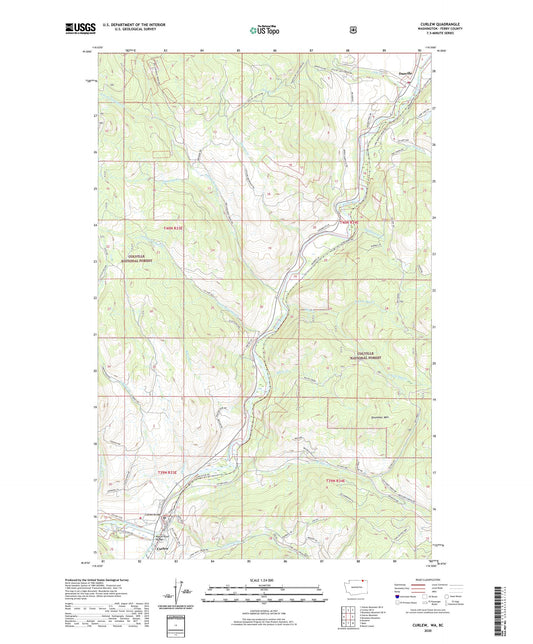 Curlew Washington US Topo Map Image