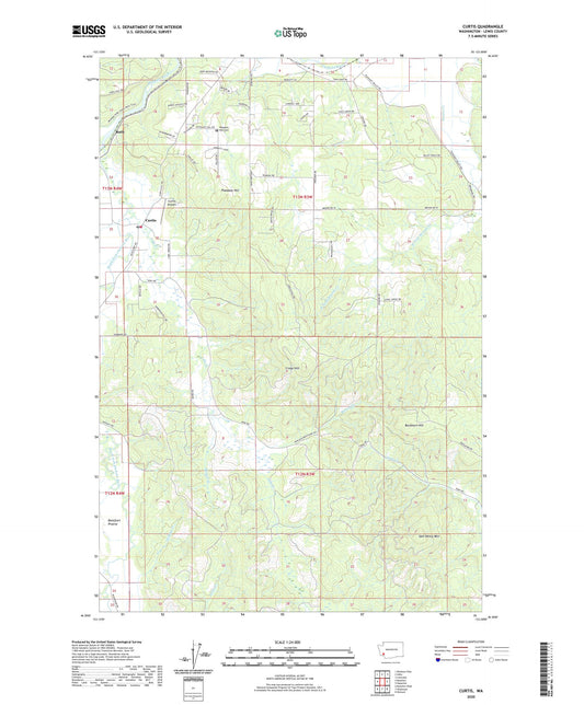 Curtis Washington US Topo Map Image