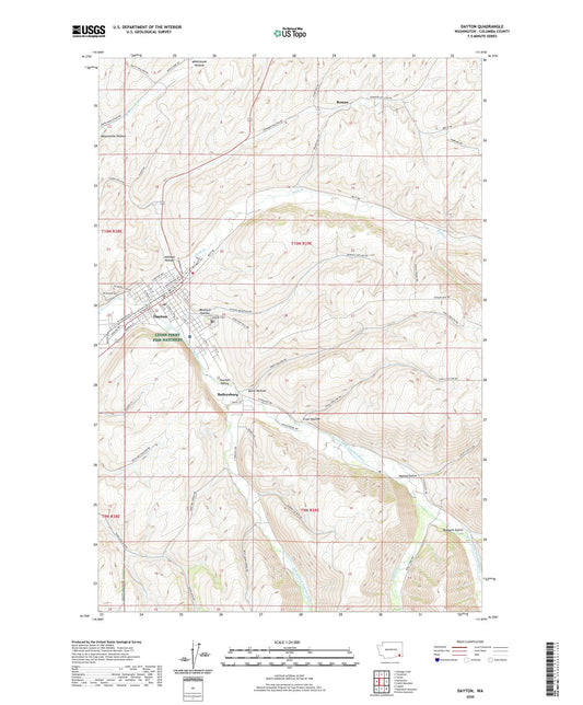 Dayton Washington US Topo Map Image