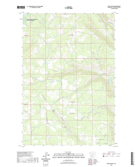 Dead Canyon Washington US Topo Map Image