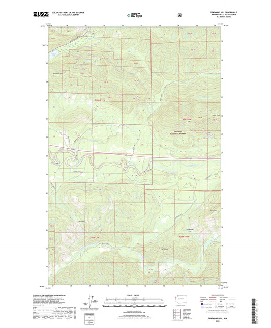 Deadmans Hill Washington US Topo Map Image