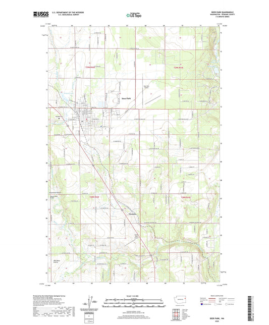 Deer Park Washington US Topo Map Image