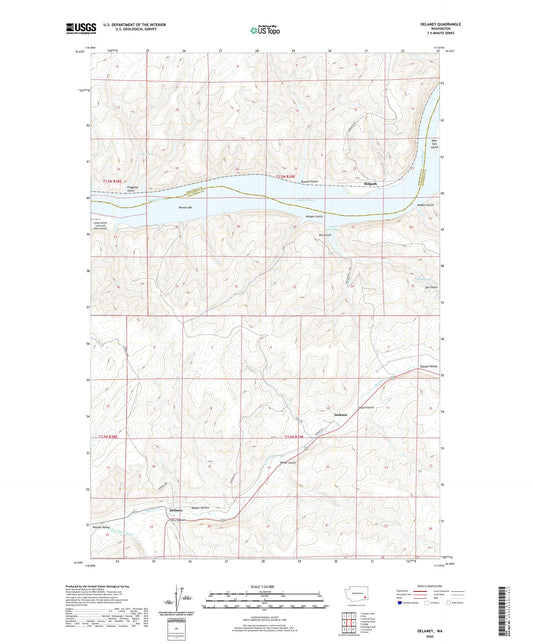 Delaney Washington US Topo Map Image