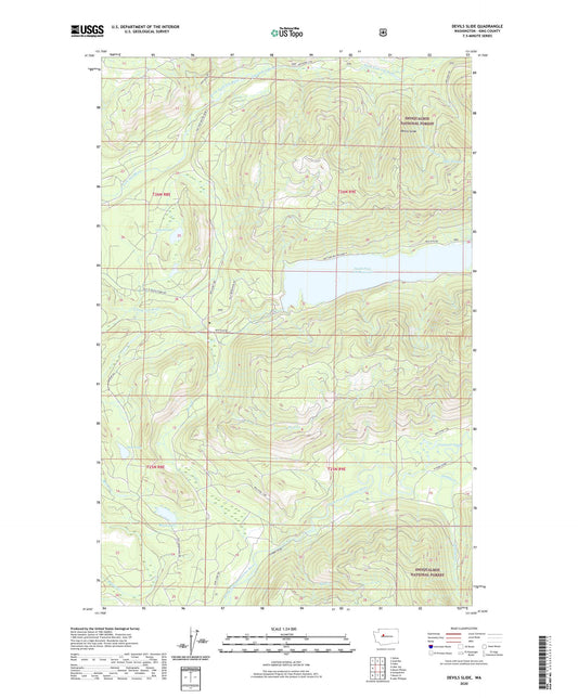 Devils Slide Washington US Topo Map Image