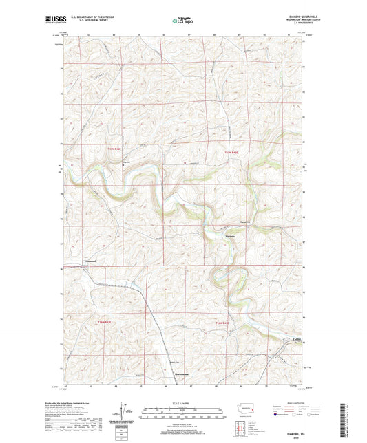 Diamond Washington US Topo Map Image