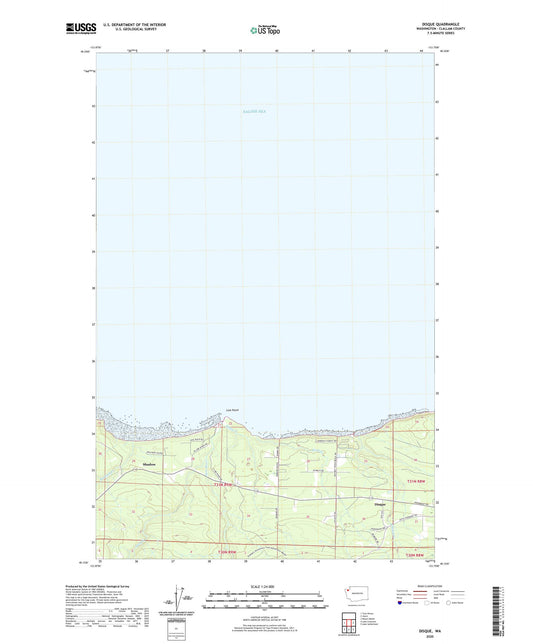 Disque Washington US Topo Map Image