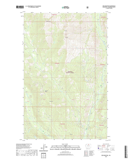 Doe Mountain Washington US Topo Map Image