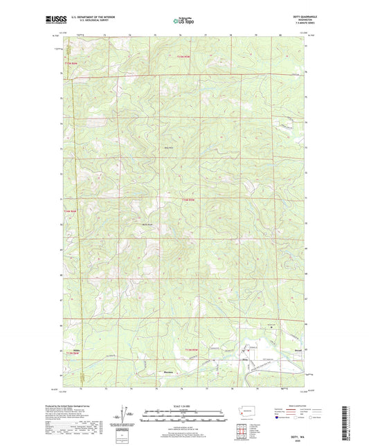 Doty Washington US Topo Map Image
