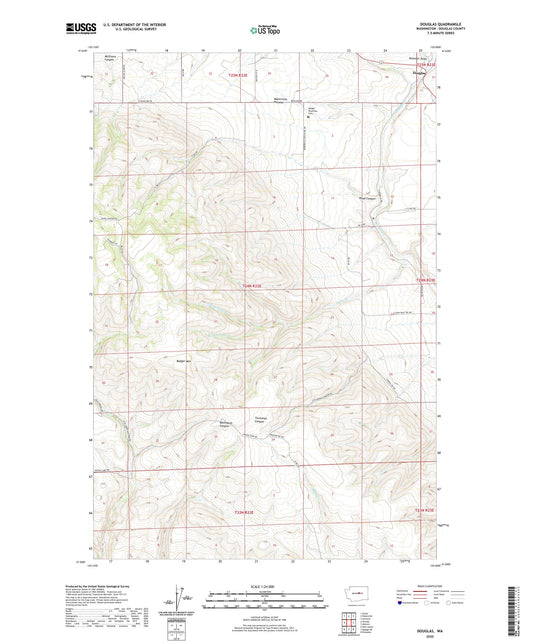 Douglas Washington US Topo Map Image