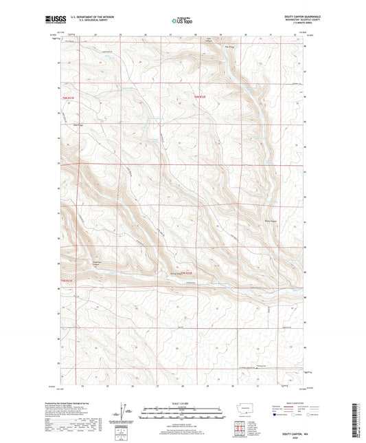 Douty Canyon Washington US Topo Map Image