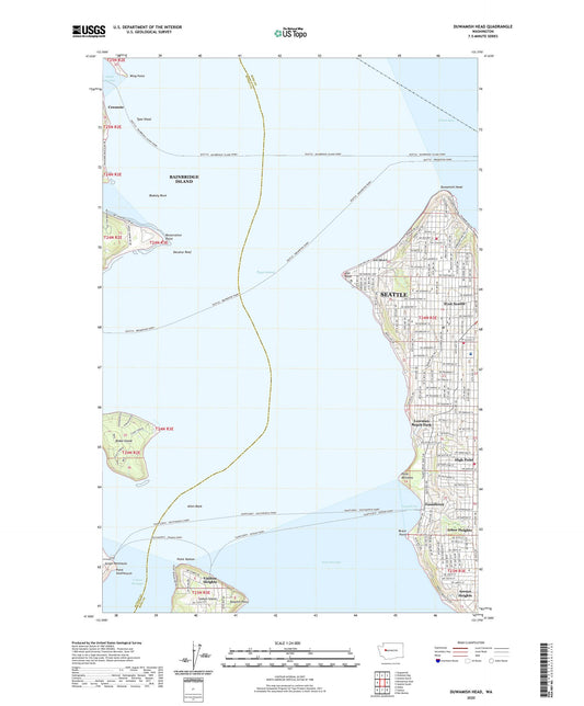 Duwamish Head Washington US Topo Map Image