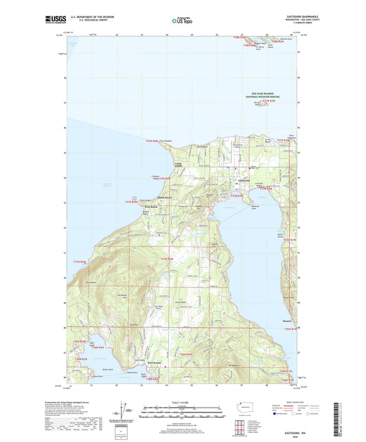 Eastsound Washington US Topo Map Image