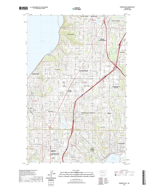 Edmonds East Washington US Topo Map Image