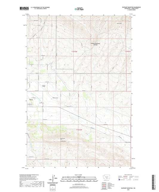 Elephant Mountain Washington US Topo Map Image