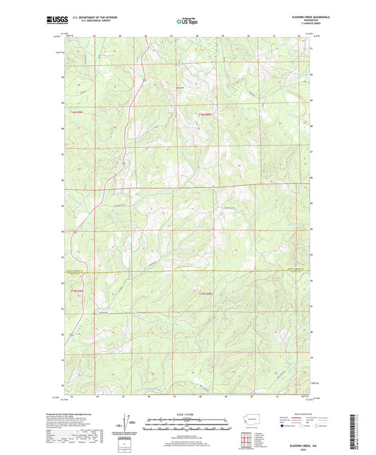 Elkhorn Creek Washington US Topo Map Image
