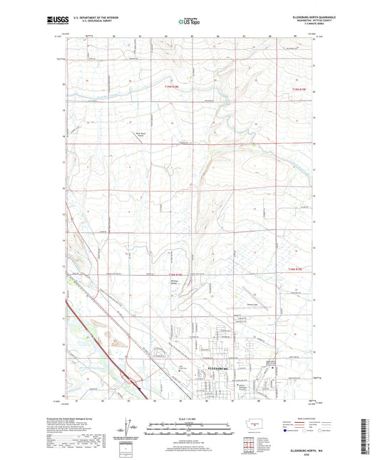 Ellensburg North Washington US Topo Map Image