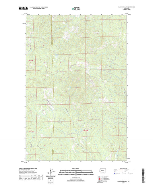 Elochoman Lake Washington US Topo Map Image