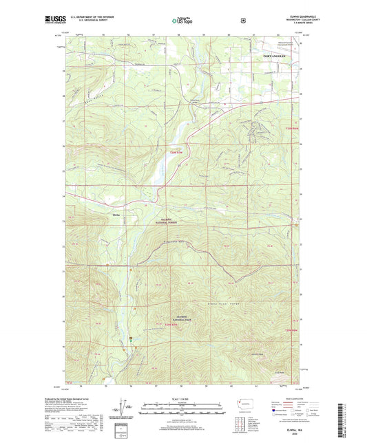 Elwha Washington US Topo Map Image