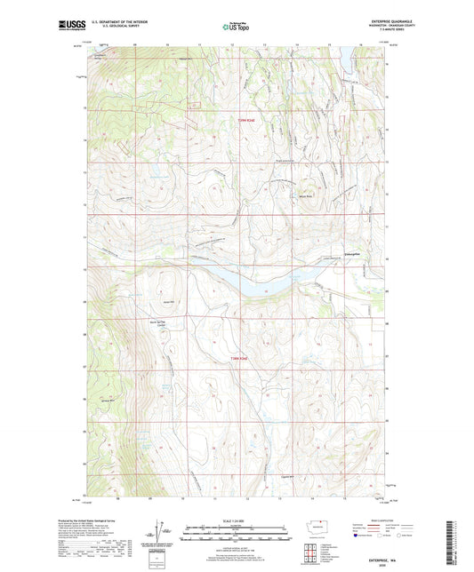 Enterprise Washington US Topo Map Image