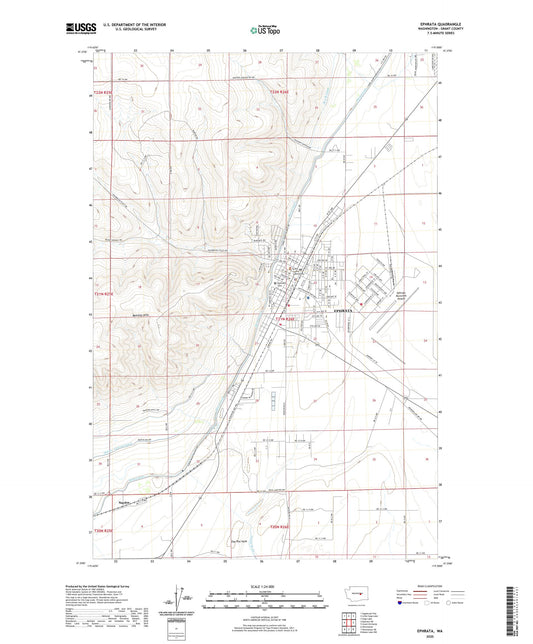 Ephrata Washington US Topo Map Image