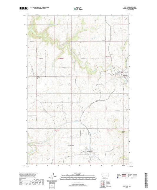 Fairfield Washington US Topo Map Image