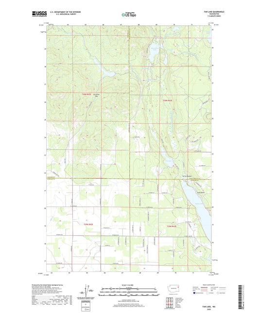 Fan Lake Washington US Topo Map Image