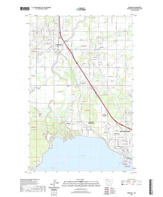 Ferndale Washington US Topo Map Image