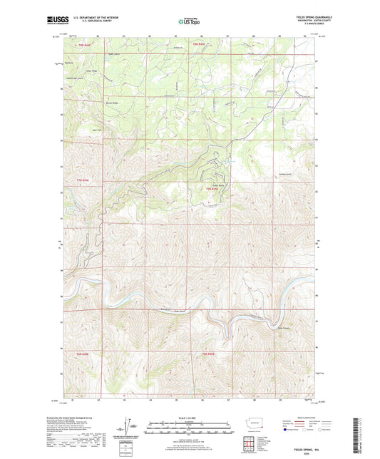 Fields Spring Washington US Topo Map Image
