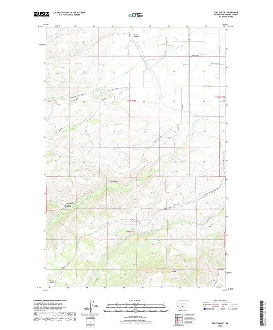 Fort Simcoe Washington US Topo Map Image