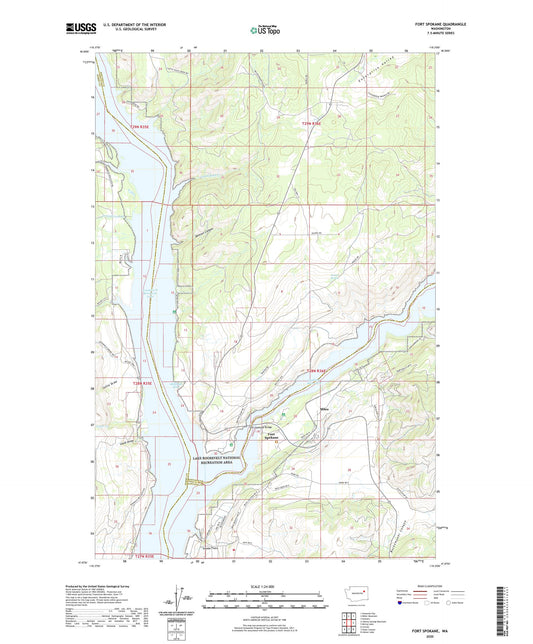 Fort Spokane Washington US Topo Map Image
