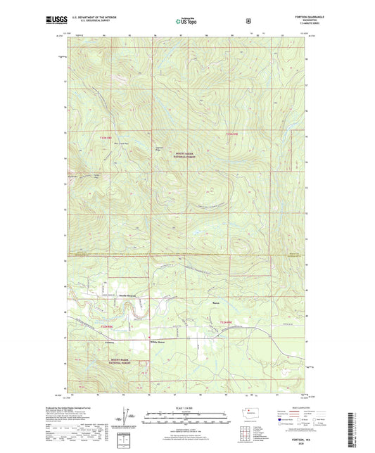 Fortson Washington US Topo Map Image