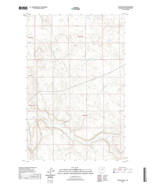Foster Coulee Washington US Topo Map Image