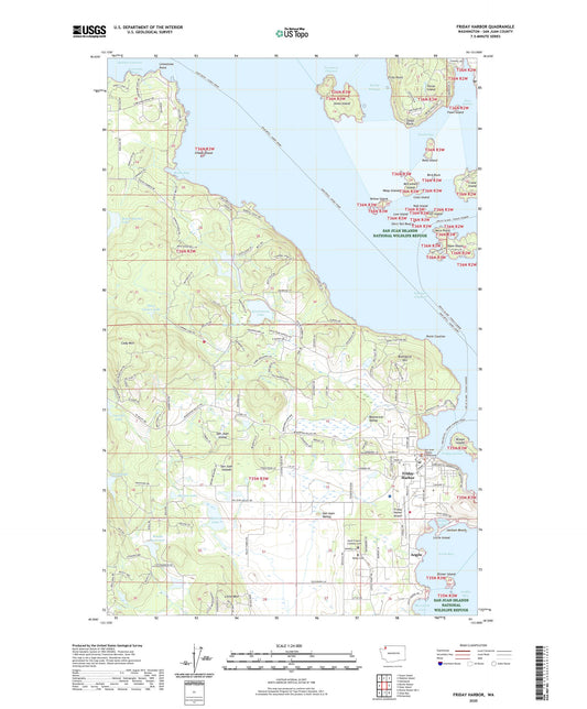 Friday Harbor Washington US Topo Map Image
