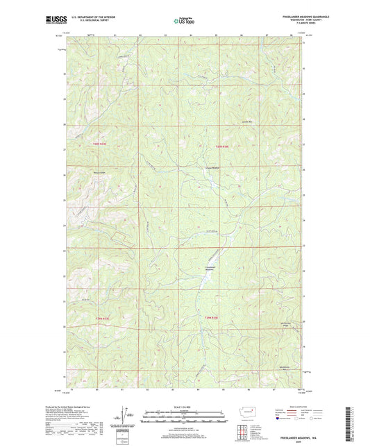 Friedlander Meadows Washington US Topo Map Image