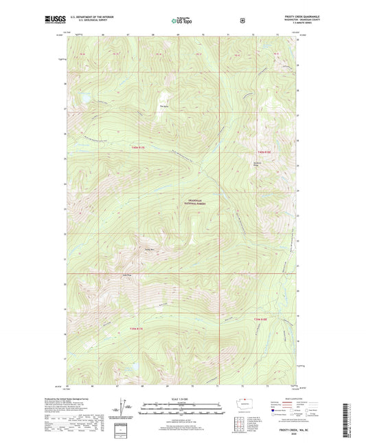 Frosty Creek Washington US Topo Map Image