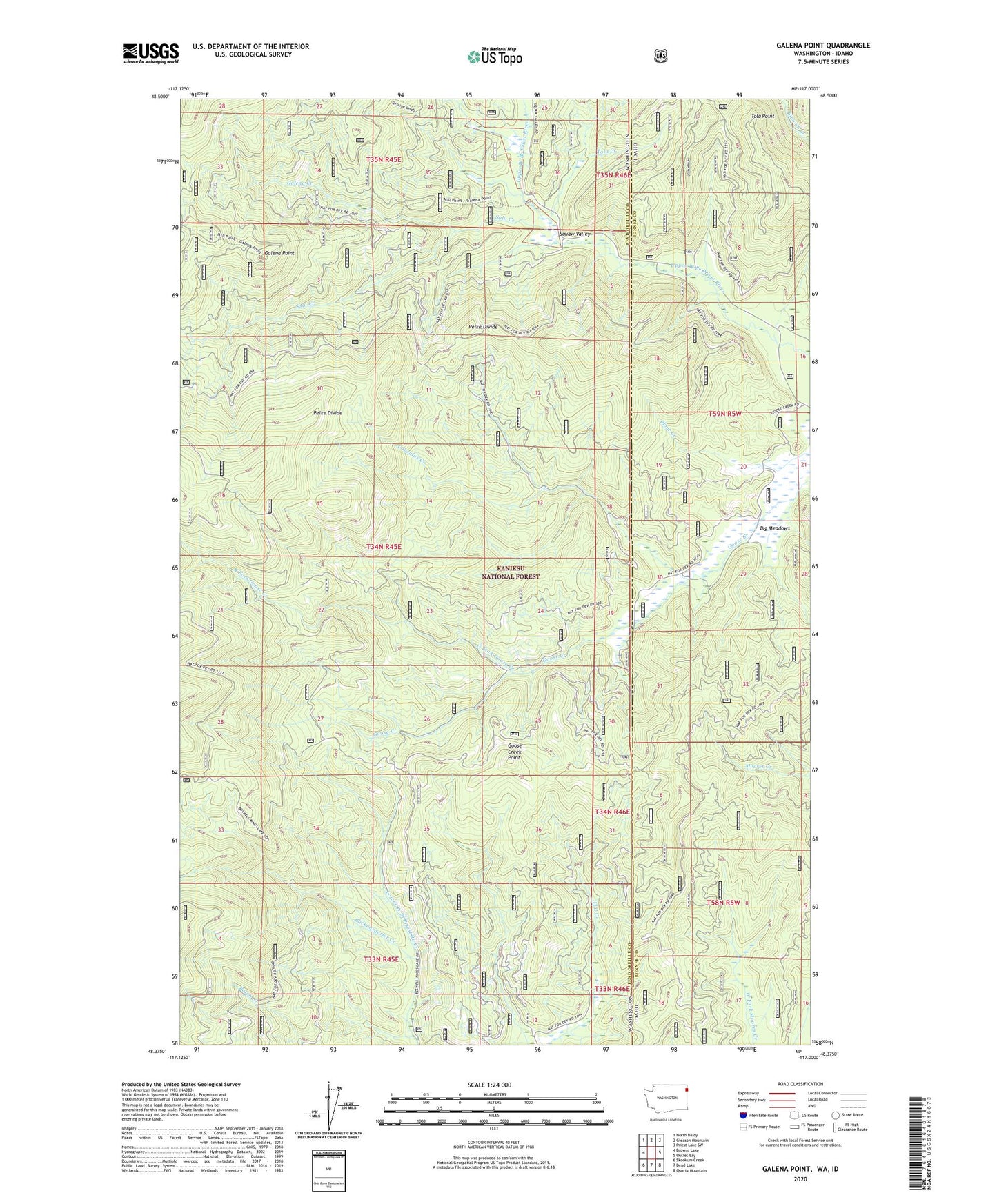 Galena Point Washington US Topo Map Image