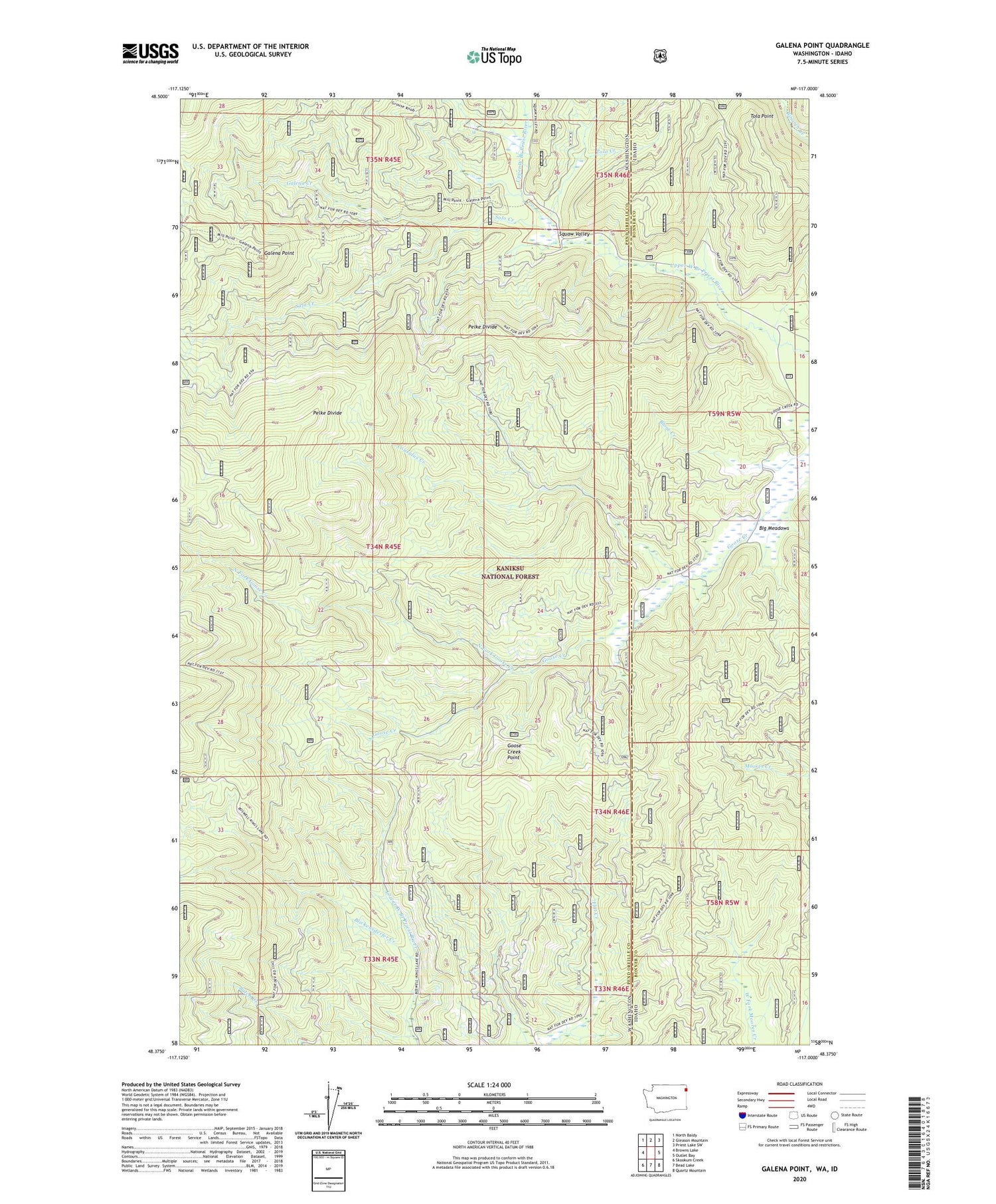 Galena Point Washington US Topo Map Image